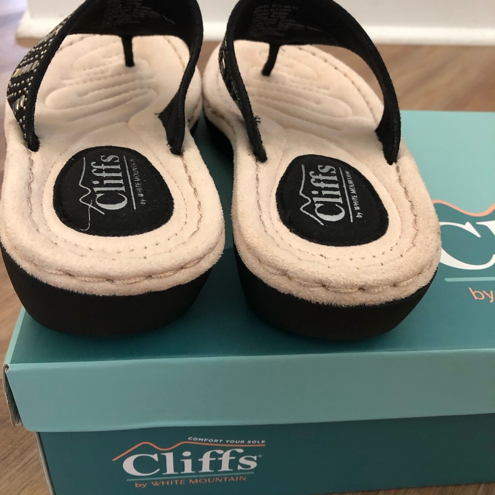 CIENNA THONG SANDAL BLACK SZ 6.5 - Picture 4 of 9